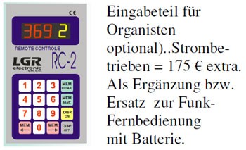 Elektrische Fernbedienung mit Display