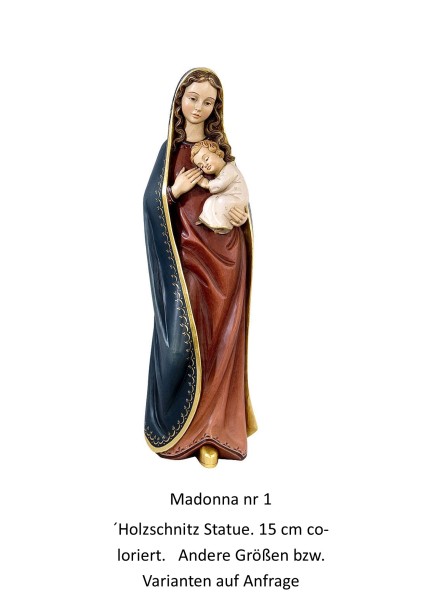 Madonna HOLZGESCHNITZT - voll coloriert ca 15 cm