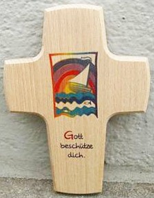 Holzkreuz Gott beschütze dich