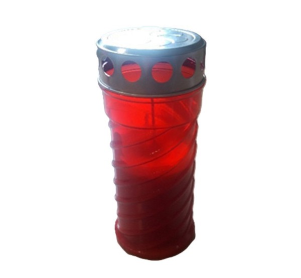 Grablicht-Spiralform - rot - ca. 60 Stunden Brenndauer