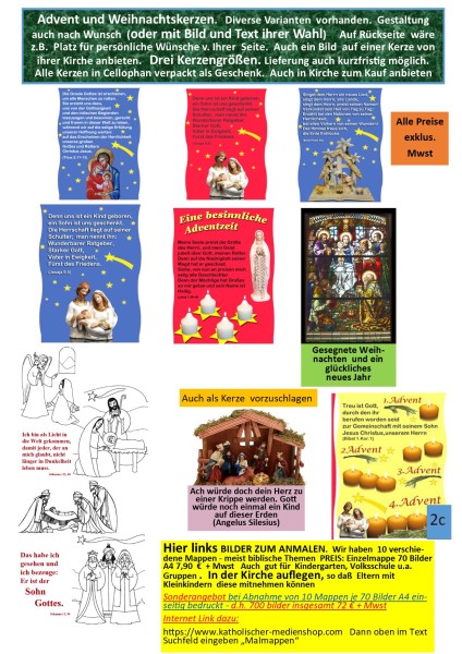 Weihnachtskerze mit Bibelzitat blau viel auswahl weihnachten