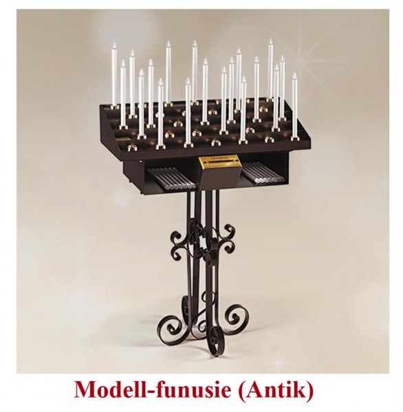 Opferlichtständer für elektronische Kerzen Modell Antik