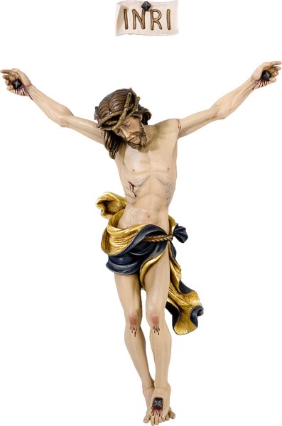 Christusfigur allein ca. 20 cm coloriert ohne Holzbalken