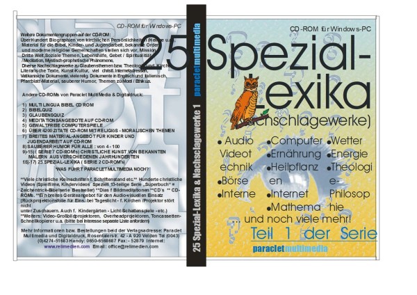Lexika 1 - 1750 Dateien -relig. Texte Bilder Musik Vorträge