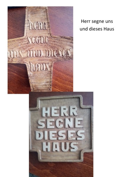 Haussprüche-Haussegen- Segenssprüche Holzimitation ca 17 cm