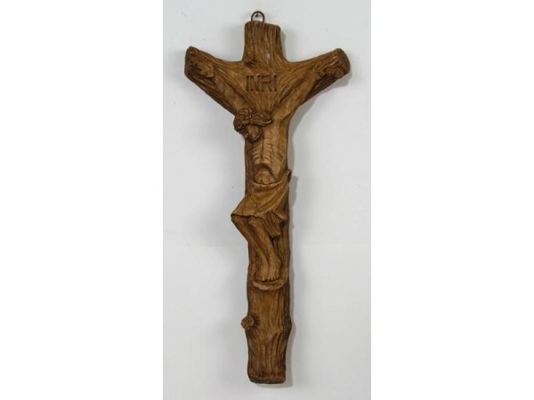 Stammkreuz Guss - Aussehen wie Holz ca. 25 cm