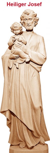 Heiliger Josef mit Kind aus Lindenholz
