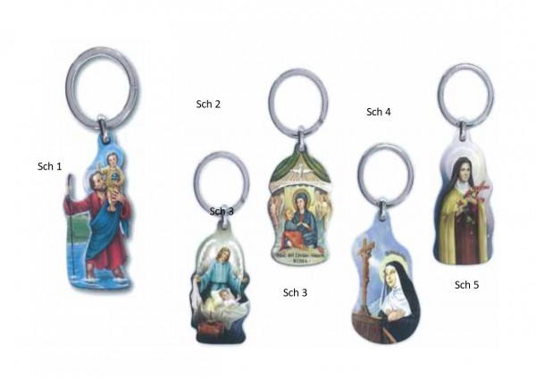 Schlüsselanhänger Heilige - Auswahl 1 - 5