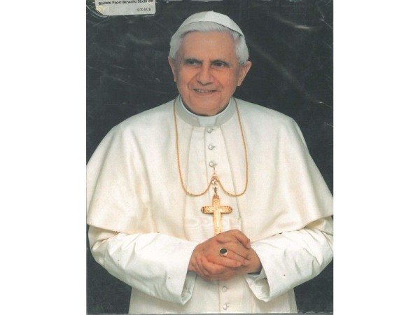 Bildtafel Papst Benedikt 36x28 cm
