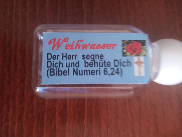 Weihwasserflasche ca 40 ml - Kunststoff (praktisch f unterwegs)
