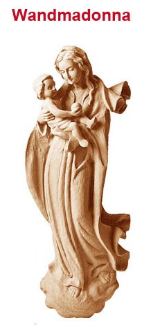 Wandmadonna - Heilige Maria aus Holz