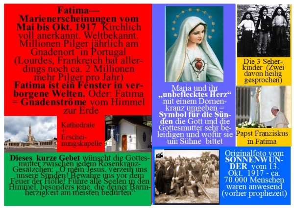 Fatima - Erscheinungen Kurzerklärung - Marienweihe