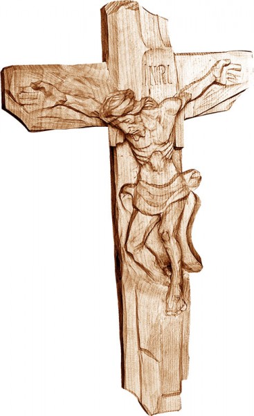 Kreuz aus Lindenholz